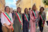 Le sindache dei comuni partecipati alla manifestazione di San Barnaba